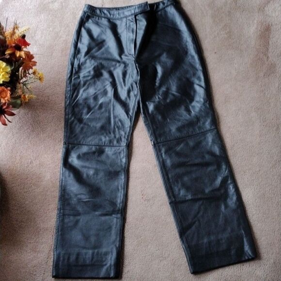 Ann Taylor Loft Leather Pants - Picture 1 of 10